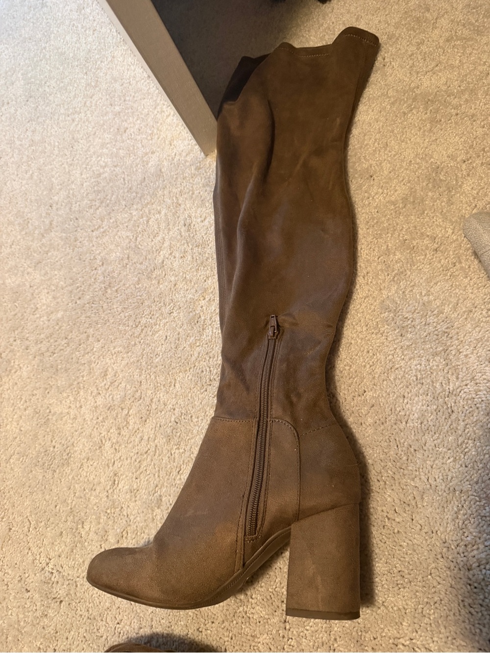 Target Women's Brown Suede Over-the-Knee Block Heel Boots